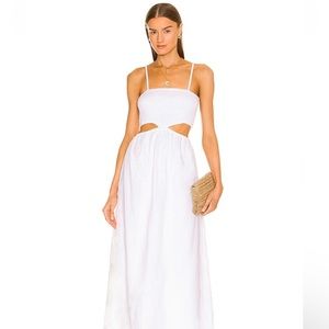 Linen Faithful dress in white